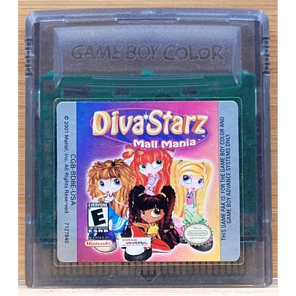 Diva Starz: Mall Mania (Nintendo Game Boy Color GBC) GAME CART ONLY